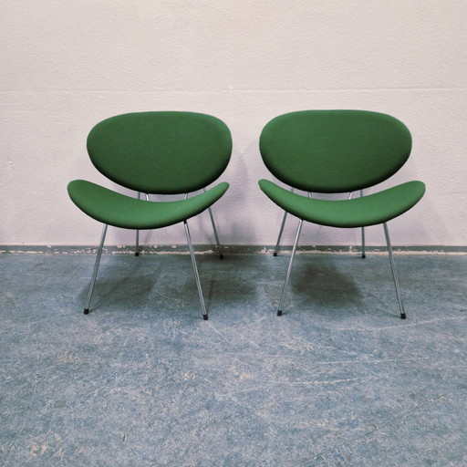 Set di 2 poltrone di design, Slice, anni '90, rivestite di recente