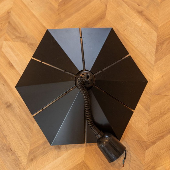 Image 1 of Lampada a sospensione vintage nera con cordino estensibile E27