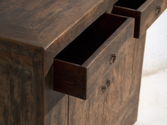 Credenza antica in abete con due cassetti e due ante – Cina, circa 1930 – Credenze con vetrina (photo 23 of 40)