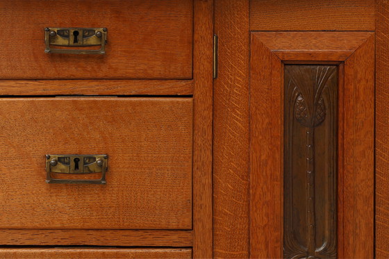 Image 1 of Armoire, commode ou buffet à miroir Art Nouveau par Geo Verbanck, Belgique, années 1920