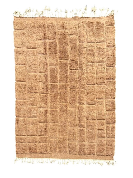 Nieuw modern Marokkaans Mrirt-tapijt 200x300 cm – Wolstructuur – Handgemaakt in Marokko – leslosanges (photo 2 of 10)