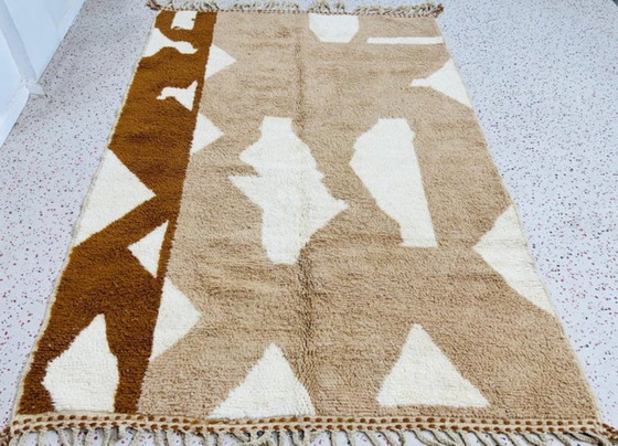 Image 1 of Marokkanischer Teppich aus Naturleinen, 250 x 150 cm