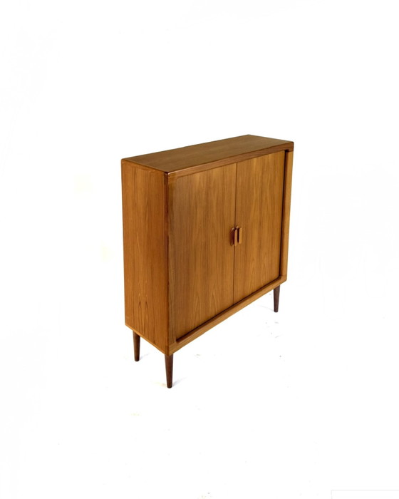 Image 1 of Vintage Deens teakhouten highboard, Silkeborg ‘80