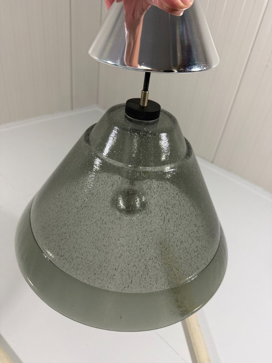 Peill & Putzler Konische Glas-Pendelleuchte, Deutschland – Pendelleuchten, Chrome (photo 17 of 20)