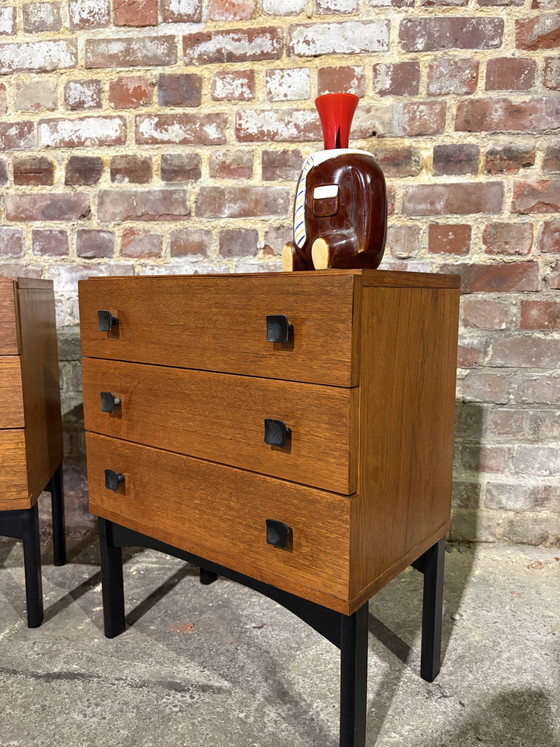 Image 1 of Een paar Scandinavische ladekasten uit de jaren 60.