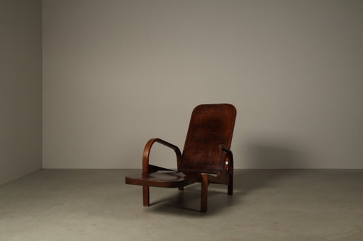 Fauteuil lounge de Móveis Gerdau à Porto Alegre, Brésil Circa 1950 – verstelbare relaxstoel, Wood (photo 2 of 15)