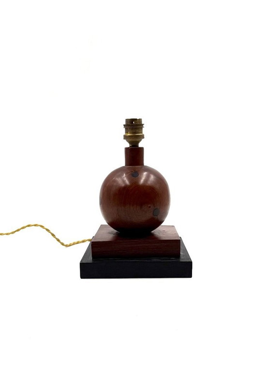 Image 1 of Lampe de table Art Déco en bois, France, vers 1930