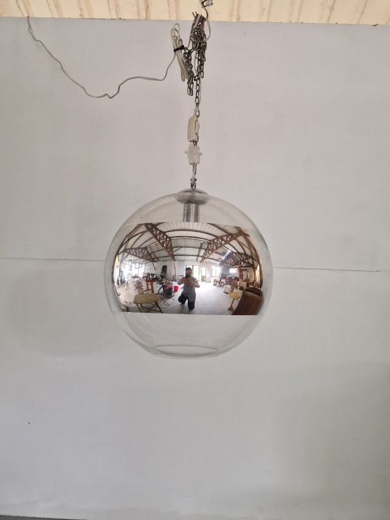 Image 1 of Lampada a globo con specchio vintage