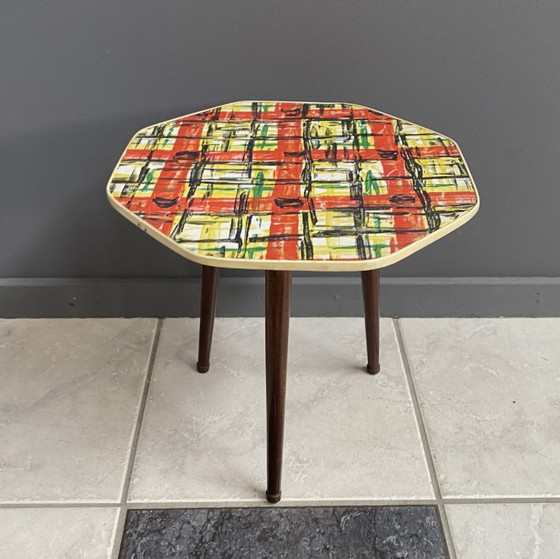Small 8 Sided Plant Table In Multicolor 1960s – Plastic, Wood (photo 5 of 10)