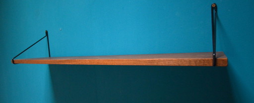 String shelf oak black string brackets