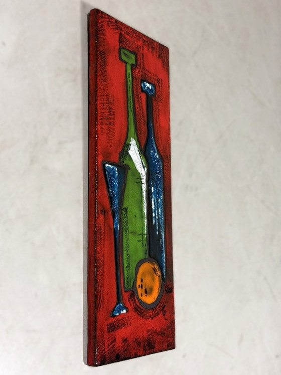 Botellas de cerámica para decoración de pared, Alemania, década de 1960 – Ceramic (photo 7 of 9)