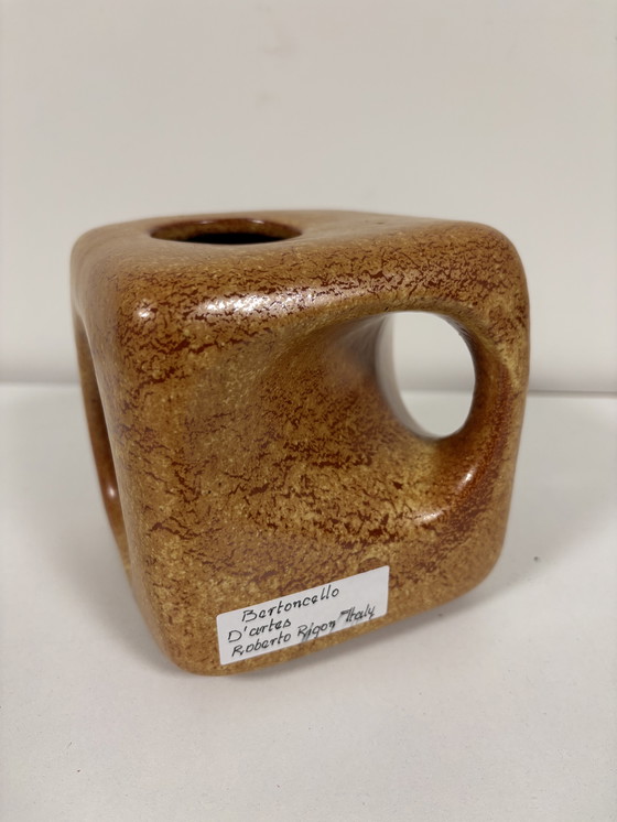 Image 1 of Bertoncello Kubusvaas (modello 907) in marrone e beige 'Screziato' di Roberto Rigon