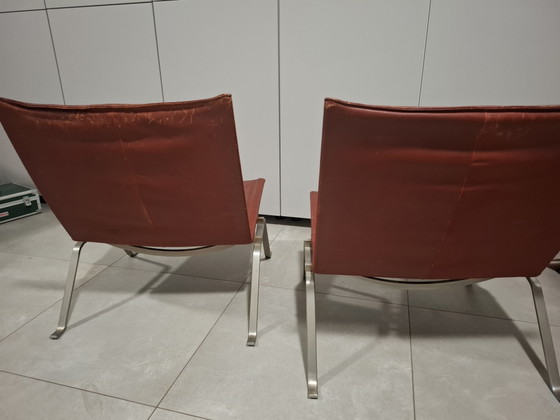 Set of 2 Vintage PK22 Armchairs - PK22 – Fritz Hansen, Chairs and lounge chairs, Leather, Metal (photo 8 of 9)