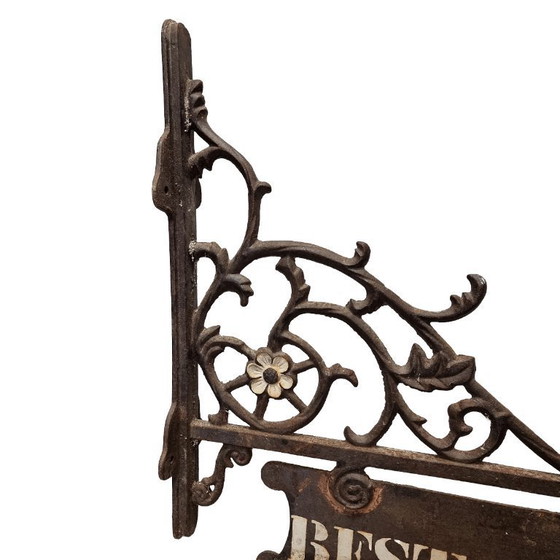 Image 1 of Old cast iron restaurant sign, early 1900s