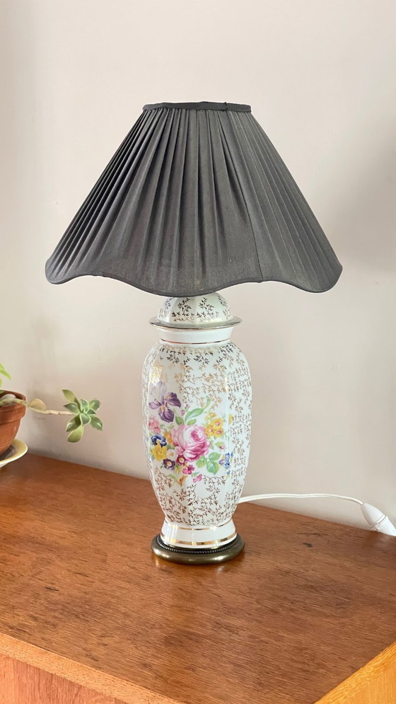 Image 1 of Lámpara de porcelana de Limoges, Francia