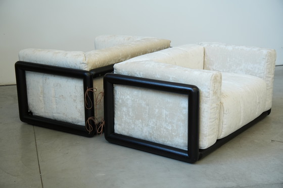 Image 1 of 1973 "Cornaro" Sofa & Fauteuil Set door Carlo Scarpa voor Gavina - Iconisch Italiaans Modernistisch Ontwerp