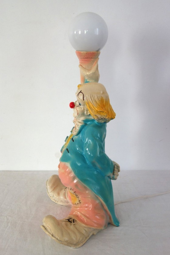 Large 1980s Ceramic Clown Lamp – Table lamps (photo 4 of 12)