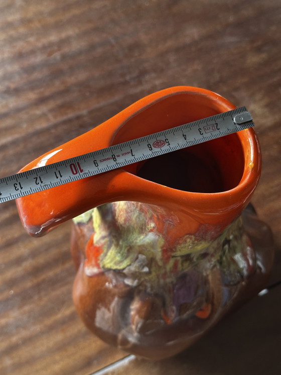 Image 1 of Vintage geglazuurde keramische kan Vallauris H 30 cm