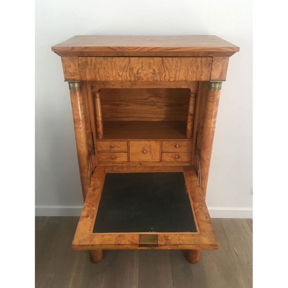 Image 1 of Vintage empire burr walnut secretary with detached columns, 1930