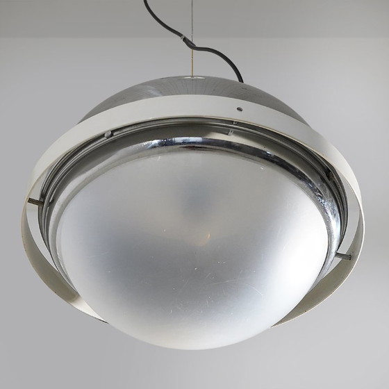 Lampadario Space Age cromato, anni '70 – Metal, Plexiglass (photo 7 of 12)