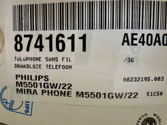 Image 1 of Vintage Philips Space Age phone, wireless.