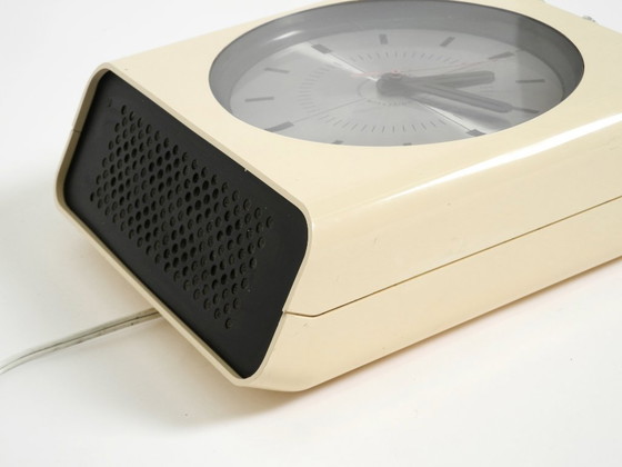 Image 1 of Original 1970s UNIVERSUM Wall Clock with Radio by Adriano Rampoldi for Quelle Versand Germany – Made in Italy