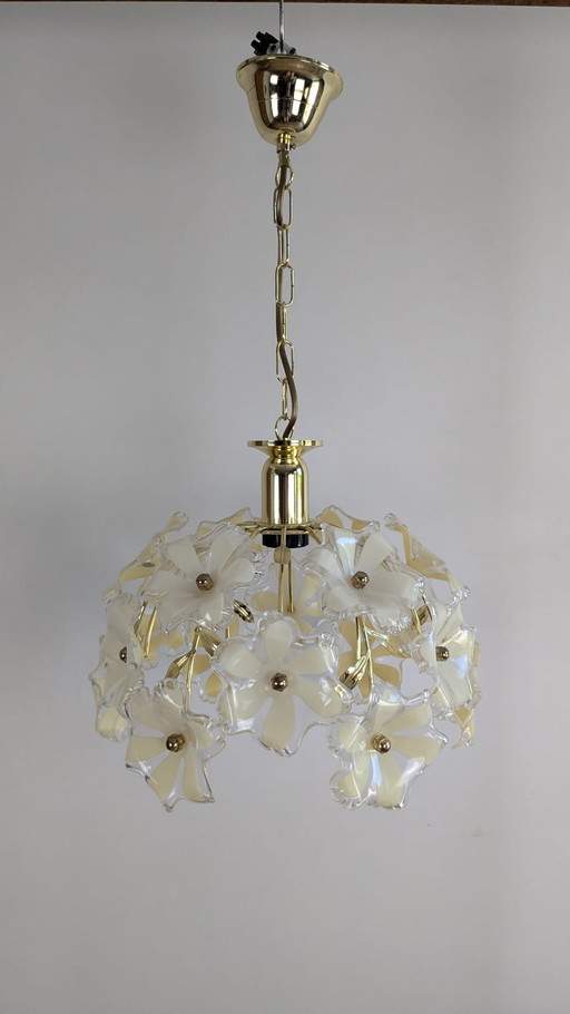 Metal chandelier with flowers from EGLO