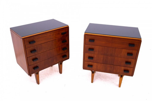 Pair of nightstands, Czechoslovakia, 1970s, designed by Frantisek Mezulanik.