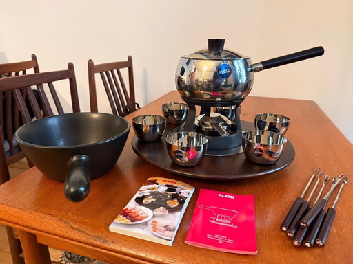 Alessi Mami - Complete fondue set for meat and cheese fondue