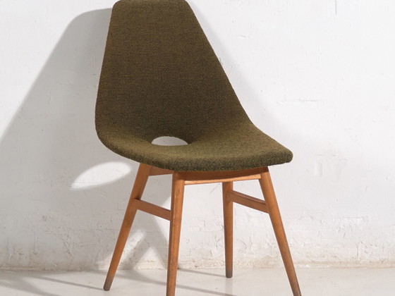 Sedia Vintage Imbottita in Lana Naturale (c.1960) – Poltrone, Wool (photo 2 of 35)