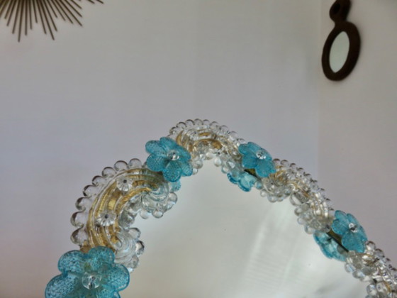 Specchio Veneziano in Vetro di Murano, Da Appoggiare o Appendere, 1950 – Murano Glass (photo 6 of 15)