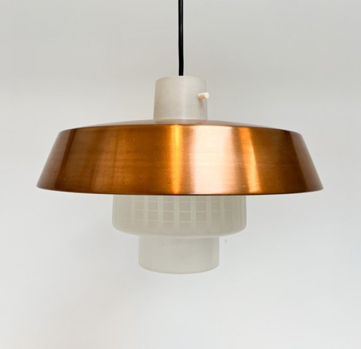 Lampada di design in rame di metà secolo, anni '60