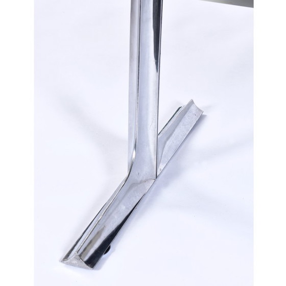 Image 1 of Console stereo TV con cassetto in plastica rossa cromata Raymond Loewy DF-2000