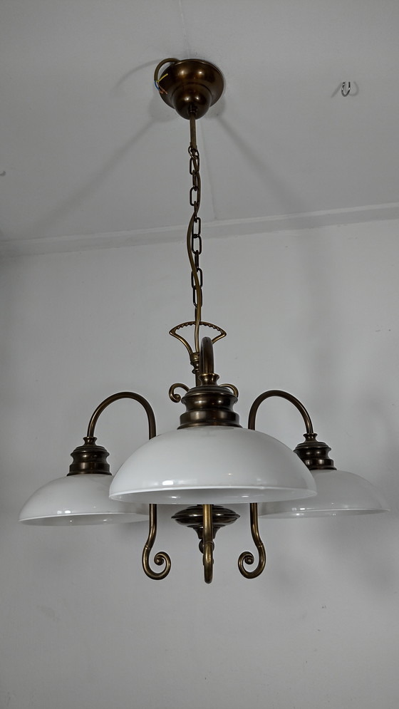 Image 1 of Vintage kroonluchter kleur Messing