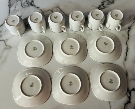 Image 1 of Coffee Service Cups and Saucers Porcelain Schirnding Bavaria