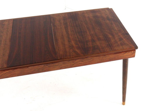 Image 1 of Extendable rectangular rosewood dining table vintage