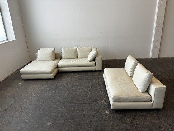 Image 1 of Minotti Hamilton designbank, leren sofa, zo goed als nieuw.