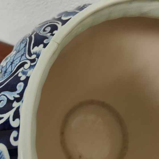 Image 1 of Antieke Vintage Vaas Dekselvaas Porselein Petrus Regout Maastricht Porselein  