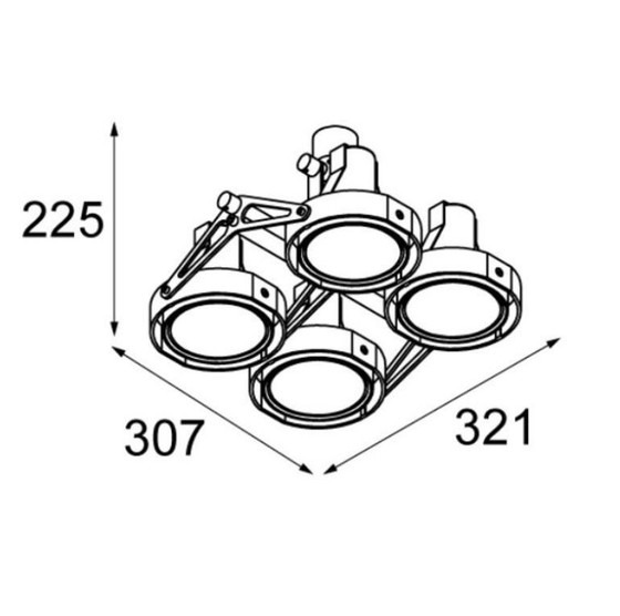 Image 1 of Modular Nomad spotlight with 4 PAR30