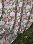 Rideau hortensias vintage