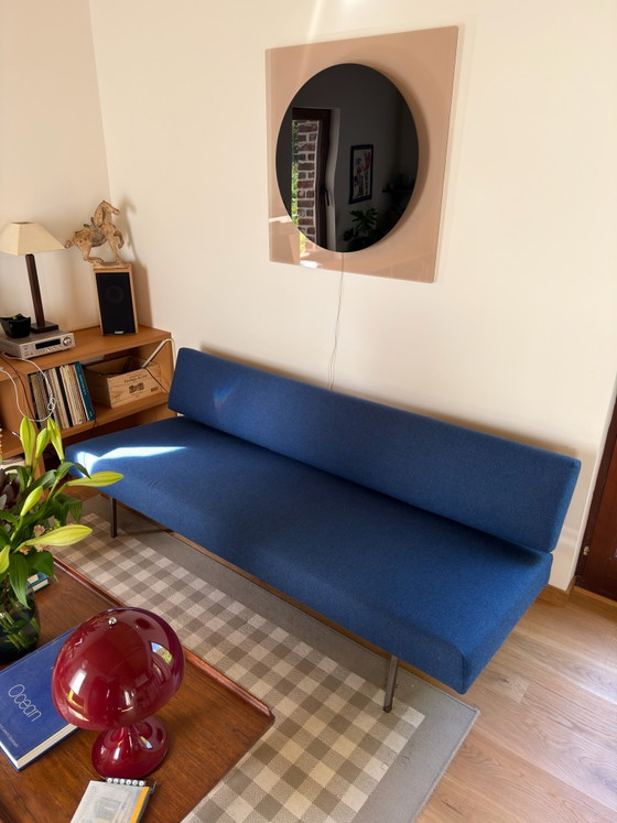 Divano letto Rob Parry per Gelderland, Anni '60, Lana Blu Profondo, Divani modulari (foto 3 di 12)