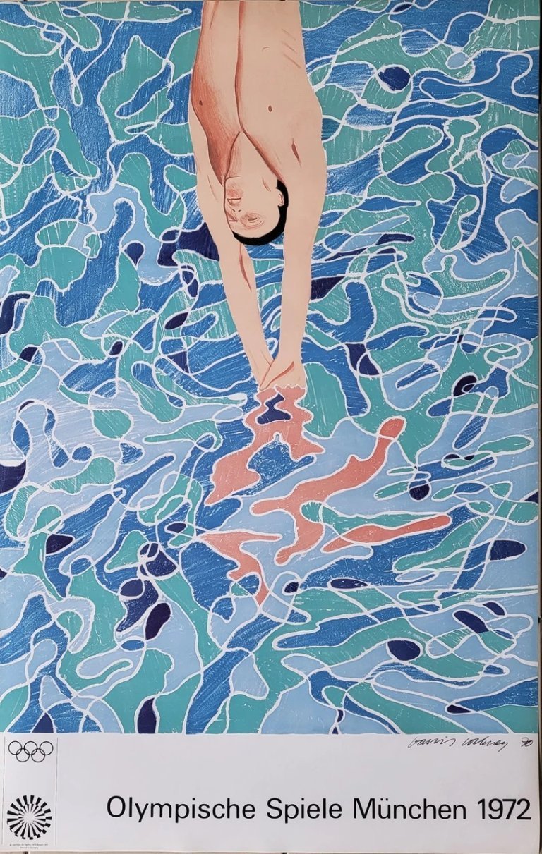 David Hockney - Le Plongeur, Jeux Olympiques de Munich 1972