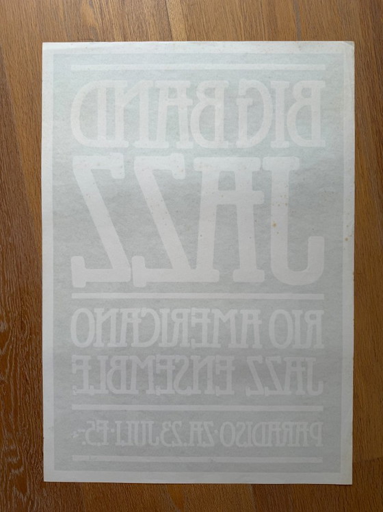 Image 1 of Affiche du concert Paradiso Jazz, Rio Americano Jazz Ensemble, Vintage, Amsterdam