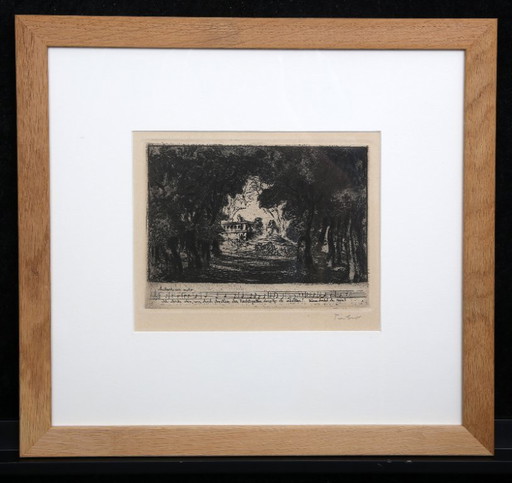 Teuber, Hermann - Andante con moto - Etching - framed - signed by hand