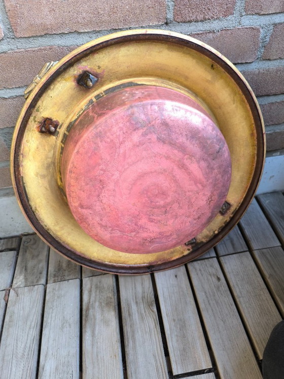 Image 1 of Antike Kupferschüssel/Kochtopf mit Griffen – 44 cm