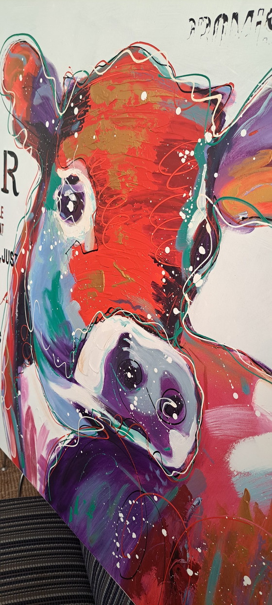 Happy Cow, Oil on Canvas – Paintings & Drawings, Cotton (photo 6 of 6)