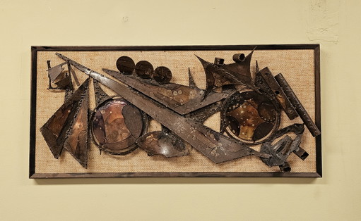 Panel de pared brutalista vintage de Hendrik Horst