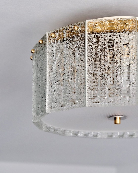 Image 1 of Kristallen kroonluchter, jaren 60, Zweden, verlichting uit het midden van de 20e eeuw