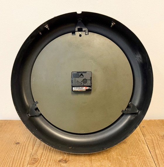 Image 1 of Reloj de pared industrial negro de Siemens, década de 1930.