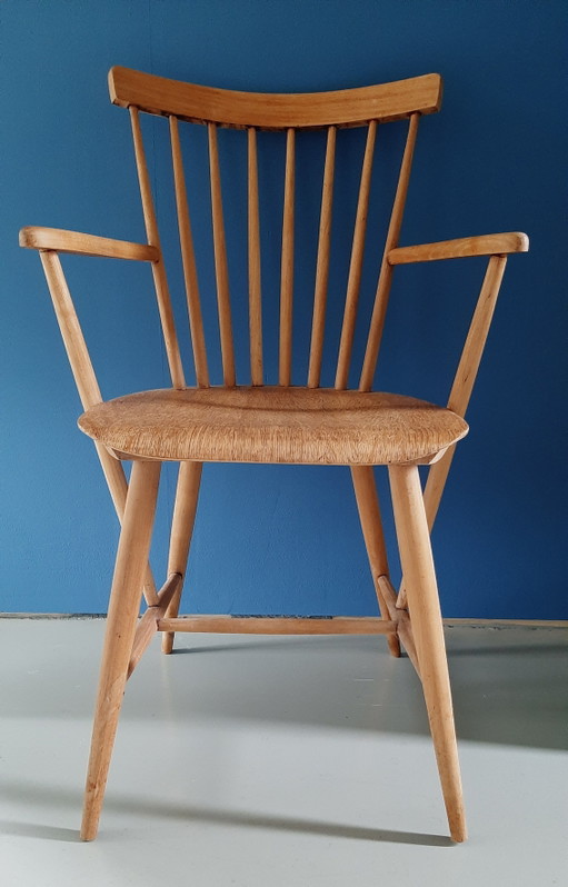 Midcentury spijlenstoel jaren '60 Pastoe – stoelen fauteuils, Wood